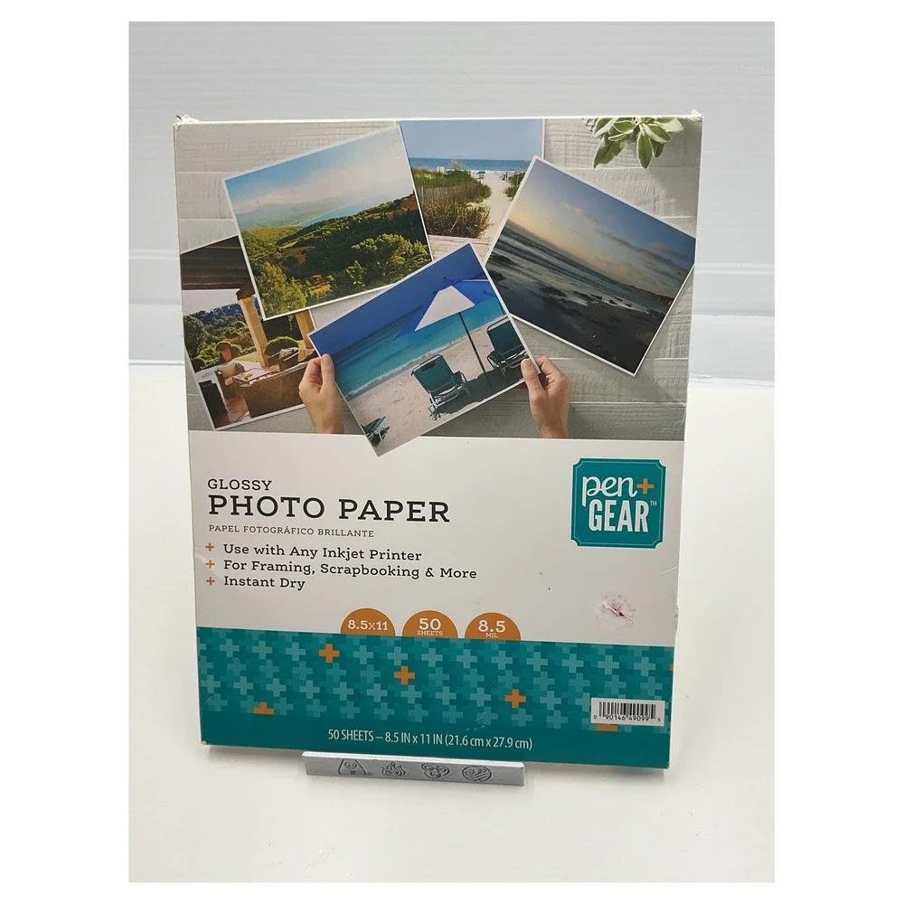 Pen + Gear Glossy Photo Paper 8.5x11‎ Inch 50 Sheets Inkjet